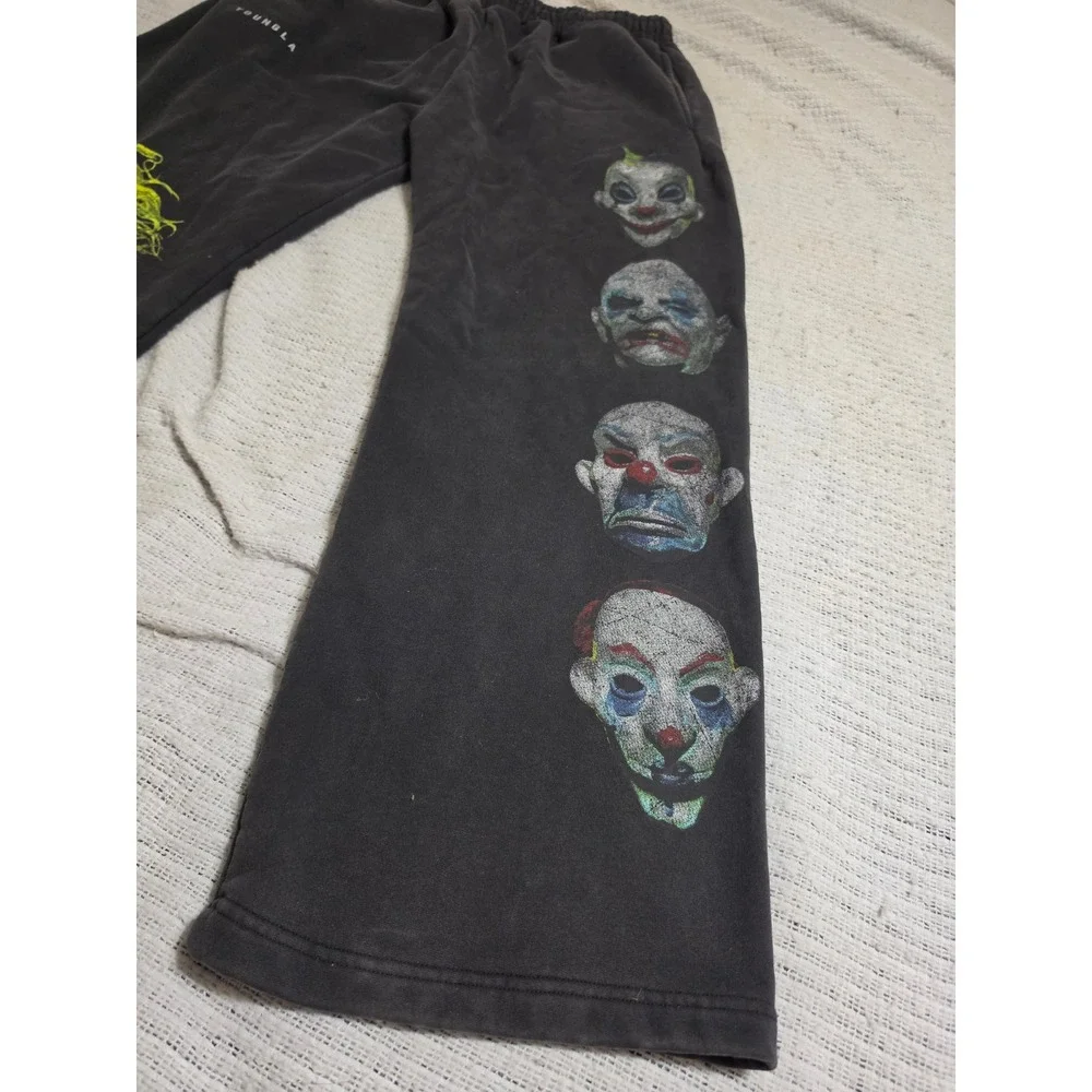 YoungLA x The Dark Knight Joker Sweatpants XXL Washed Black DC Comics Joggers